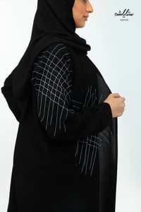 عباية لنن خليجي لف مطرزة - صورة 2