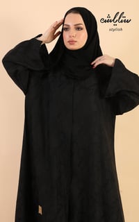 عباية مشجرة باللون الأسود - صورة 6