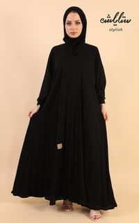 عباية شموخ بيليسيه لف باللون الأسود - صورة 1