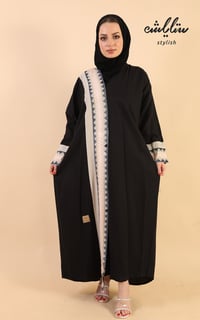 عباية لنن لف مطرزة - صورة 1