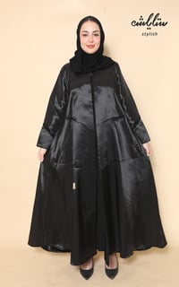عباية لف باللون الاسود بشك  - صورة 1