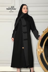 عباية ستايلش لف باللون الأسود - صورة 1