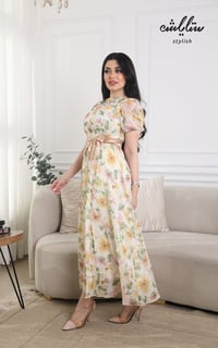 فستان طويل مورد - صورة 9