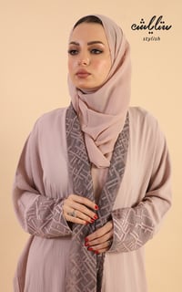 عباية لنن لف بتدخيلات دانتيل - صورة 4