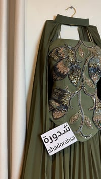 فستان شيفون كلفه مع شال  - Image 6