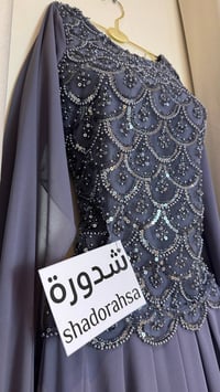 فستان سهرة شيفون كلفة الصدر بوشاح - Image 8