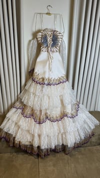 فستان سهره كلفه مع دانتيل  - Image 5