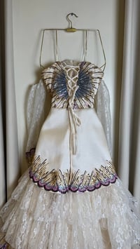 فستان سهره كلفه مع دانتيل  - Image 10