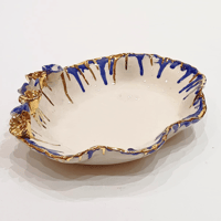 SLB 'Drip Cherry Blossom' Ceramic Oval Platter - صورة 4