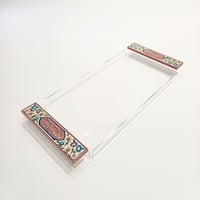 Hand painted large tray with size large - Image 1