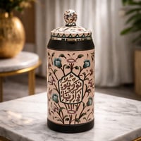 ترمس شاي رسم يدوي وردي فاتح - نورتو دارنا - صورة 1