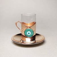 BLUE EYE TEA GLASSES SET OF 6  - صورة 3
