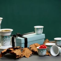 MIRRORS ARABIC COFFEE CUPS - EMERALD - صورة 1