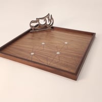صنية الكرم من الخشب مطعمه بالصدف صناعه يدويه - صورة 2