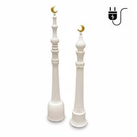 Resin 'Minaret' Lamps Set of 2 (Plug-In) - Image 2