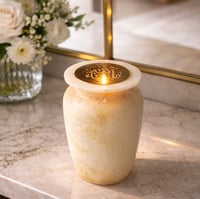 ALABASTER URN CANDLE HOLDER  - صورة 1