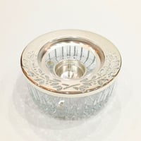 Medium Tea Pot Crystal - White Precious Stone Silver - صورة 3