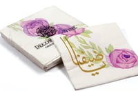 20pc PinkFlower Paper Napkin (33x33x3 PLY) - Image 1