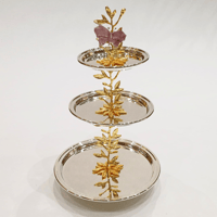 Butterfly Serving Plate 3-Layers Pink - Image 2