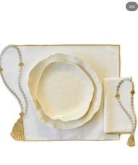 AlSabha under plate Matt and /napkin 1 - Silver - Image 2
