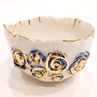 SLB 'Rose' design Ceramic Bowl Medium - صورة 3