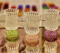 Elegant tea glasess 6 color  hand made - Image 10