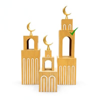 منارات سراب من الخشب الطبيعي لون خشبي L - صورة 3