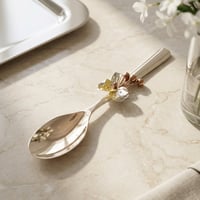 Orchid Silver-Plated Serving Spoon - صورة 1