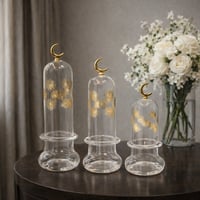 Glass 'Stars' Minarets Set of 3 - Gold - Image 3