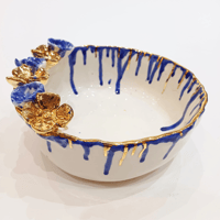 SLB 'Drip Cherry Blossom' Ceramic Bowl L. - صورة 3