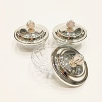 Royal breakfast tray / pink natural stone / silver - Image 4