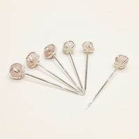 Royal breakfast tray / pink natural stone / silver - Image 2