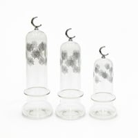 Glass 'Stars' Minarets Set of 3 - Silver - Image 1