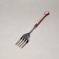 Salad Fork - Mother of Pearl and Wood Handle  - صورة 4