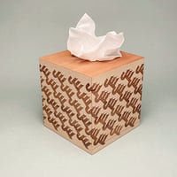 Letters Wood Tissue Box حرف س - صورة 1