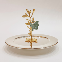 Butterfly Serving Plate Green - صورة 3