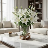 MOTHER OF PERL FLOWER VASE - صورة 1