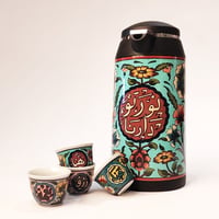PAINTED ARABIC COFFEE SET OF 6 - صورة 4