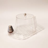 ARBOOSH PLEXI CAKE PLATTER W/ MOTHER OF PEARL HANDLE - صورة 4