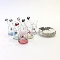  Silver tea set with mix precious stones  - صورة 4