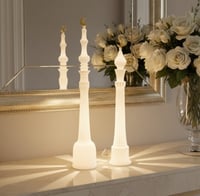 Resin 'Minaret' Lamps Set of 2 (Plug-In) - Image 1