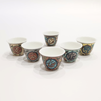 PAINTED ARABIC COFFEE SET OF 6 - صورة 2