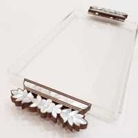 Yasmeena Plexi Tray w/ Mother of Pearl Handles - Image 3
