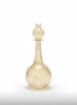 Blown glass carafe  Crystal gold  hand made - صورة 3