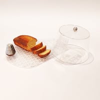 ARBOOSH PLEXI CAKE PLATTER W/ MOTHER OF PEARL HANDLE - صورة 2