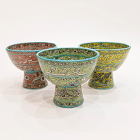 Hand Painted Ceramic Bowl High Yellow - صورة 3