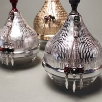 ROUND TRAY WITH 3 GLASS BOWLS AND BEADS COVER - Image 4