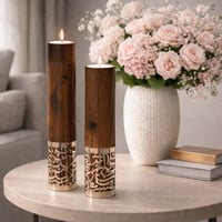 Elegant candle holder / Brass calligraphy - Image 1