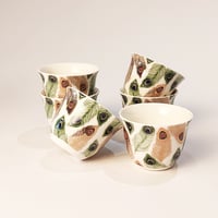 PEACOCK ARABIC COFFEE SET OF 6 - صورة 2