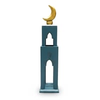 Large wood muqarnas minaret -  Dark Blue - صورة 3